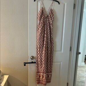 Sim & Sam Dark red  and off White Maxi Dress
